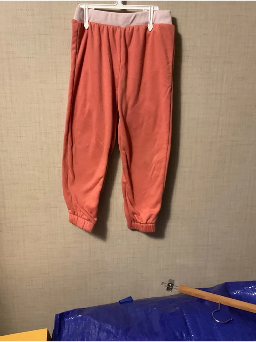 Kids Coral Pink Fleece Jogger Pants